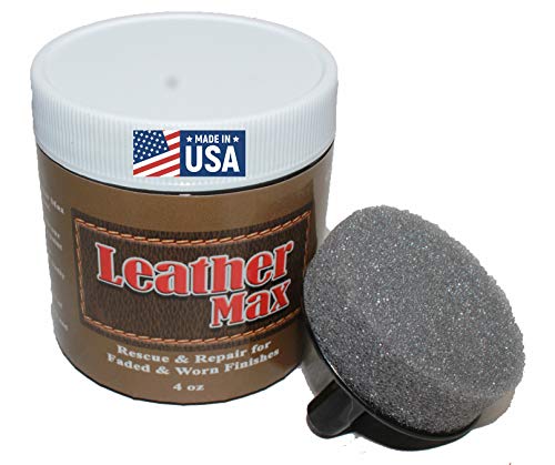 Furniture Leather Max Leather Refinish and Restorer 4 Oz Jar (Leather Repair) (Leather Restore) (Vinyl Repair) (Wine)