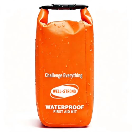 Waterproof First Aid Kit for Boat Marine Roll Top Dry Bag Orange