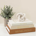 3-Piece Linen Decorative Book Box Set, Fabric Covered Fake Books for Shelf Decor, Modern Aesthetic Storage Books with Secret Compartment, Neutral Home Decor (Terracotta-Beige-White)