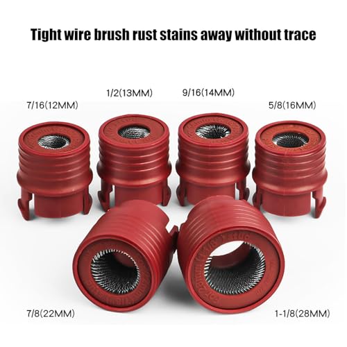 Wheel Lug Brush Set with Interchangeable Cylindrical Heads - view 6