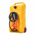 16 Gallon Gas Can, Fuel Tank Container with LE Fluid Transfer Manual 10 FT Siphon Pump, Portable Diesel Gas Storage Caddy w/Wheels for Car, ATV, Weeder, Boat, Tractor,Snow Blower,Generator