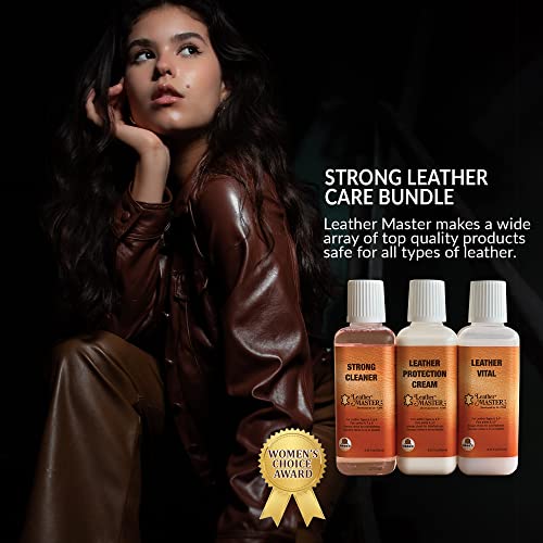 Strong Leather Care Bundle - 250 ml Exceptional Leather Care Stain Remover, Protector and Polish Kit. Made to Clean Leather Accessories, Auto Detailing, Furniture, Handbags and Shoes - view 6