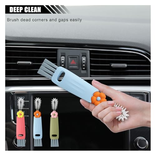3 in 1 Cup Lid Cleaning Brush Set, Multifunctional Bottle Gap Crevice Cleaner Brush, Portable Cup Mouth Scrubber Tools for Bottle Tight Spaces (6PCS) - view 5