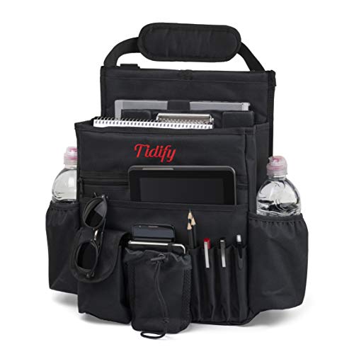 Car Front Seat Organizer [2025 UPDATED] with Dedicated Tablet and Laptop Storage Stabilizing Side Straps Soft Adjustable Shoulder Strap and Hardened Buckles Your Office Away from Office. - view 6