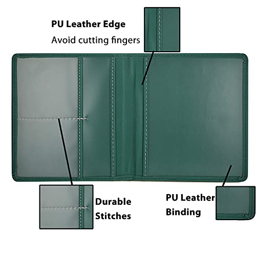 Car Registration and Insurance Holder, 5.5 x 5 Inch PU Leather Vehicle Glove Box Organizer Wallet Case Organizer for Insurance Card, Driver License, Essential Document, Paperwork - view 5