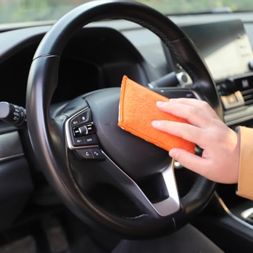 Car Interior Scrubbing Sponge, 8Pcs Scrub Ninja, Microfiber Car Wax Applicator, Car Wash Sponges for Car, Boat, Wood, Marble and Motorcycle, 6in x 3.3in x 0.8in - view 6