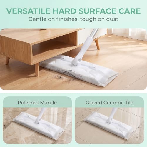 30 Pcs Flat Woven Disposable Dry Mop Pads for Sweeping, Anti-Static Dry Cleaning Cloths, Effective for Picking Up Hair and Pet Fur Tile Household Dust Hair Capture - view 5