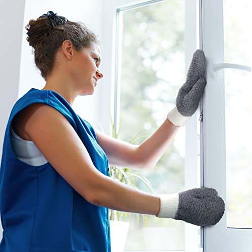 3 Pairs Microfiber Dusting Mitts with Thumb for House Cleaning - view 6