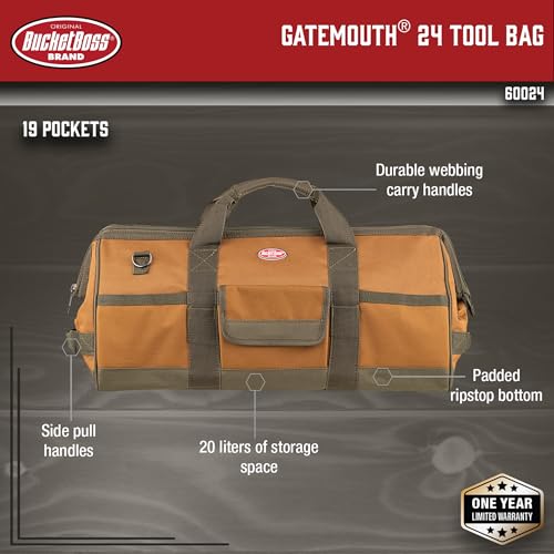 Tool Bag,Longboy,16 Pocket,24X10X10 - view 2