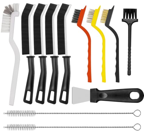 12PCS Crevice Cleaning Brush, Hard Bristle Scrub Brushes Tools