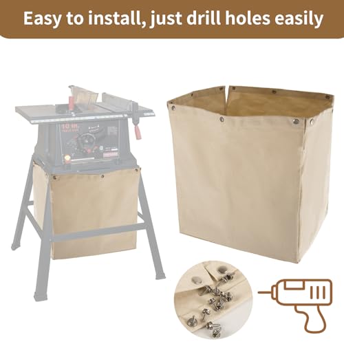 Table Saw Dust Collector Bag, Heavy Duty Canvas - view 4