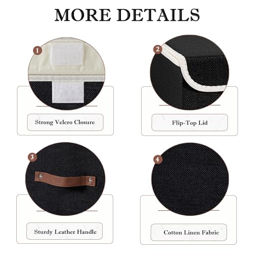 Storage Boxes Baskets with Lid Collapsible Fabric Storage Bins - view 3