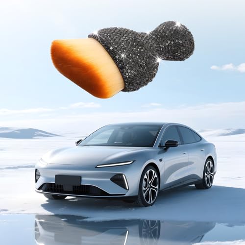 Rhinestone Car Detailing Brush with Soft Bristles, Transparent Gray - view 6