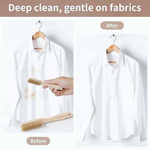 3Pcs Small Wood Laundry Stain Brush Set, Boar Bristles, Wooden Handle - view 6