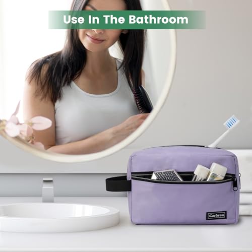 Toiletry Bag for Women - Makeup bag Small Pouch for Toiletries, Cosmetics, Accessories, Gifts, Travel Organizer - Purple - view 6
