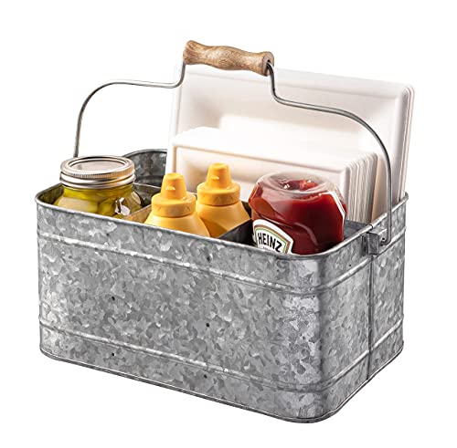 Farmhouse Kitchen Caddy Organizer with Handle, 13 x 8 In - view 5