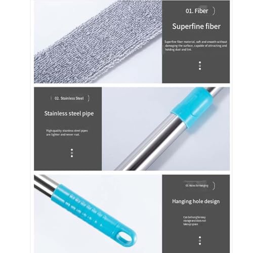 2026 Upgraded Retractable Gap Dust Cleaning Artifact with 3 Microfiber Dusting Cloths,Extendable Duster Cleaning Tool,Reusable Washable Dusting Wand for Home,Ceiling,Blinds,Furniture (60in) - view 3