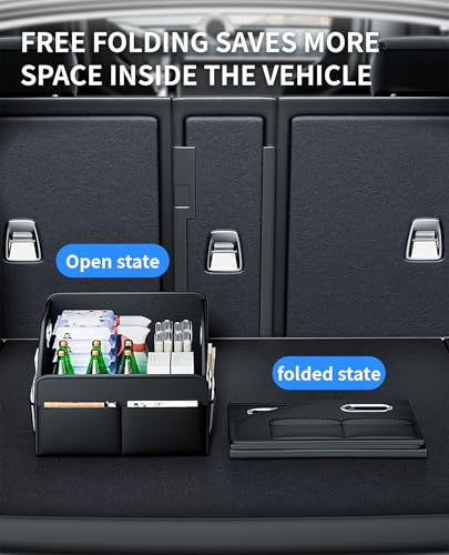 Car Storage Organizer Foldable PU Leather Front Seat Caddy - view 6