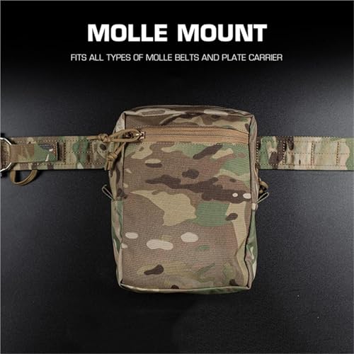 Tactical Tall GP Pouch, Large Capacity MOLLE Utility Storage Bag - view 7