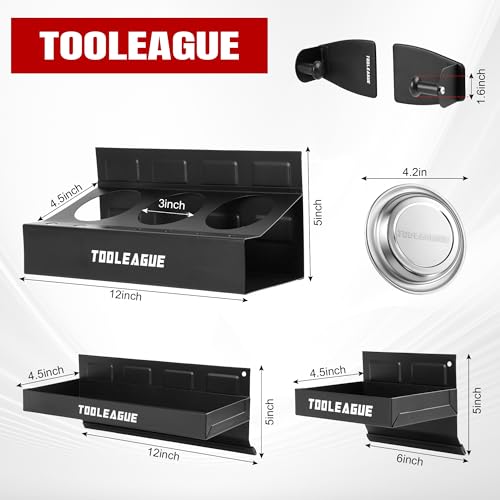 5Pcs Magnetic Toolbox Shelf, Tray and Holder Set - view 2