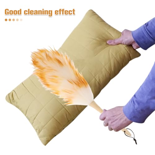 Lambswool Dusting Wand with Wooden Handle, Non Scratch Dusting Tool - view 3