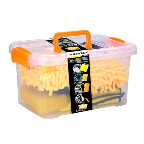 Car Cleaning Set - Indoor & Outdoor Car Care Set - Car Wash Set with Brushes - Storage Box