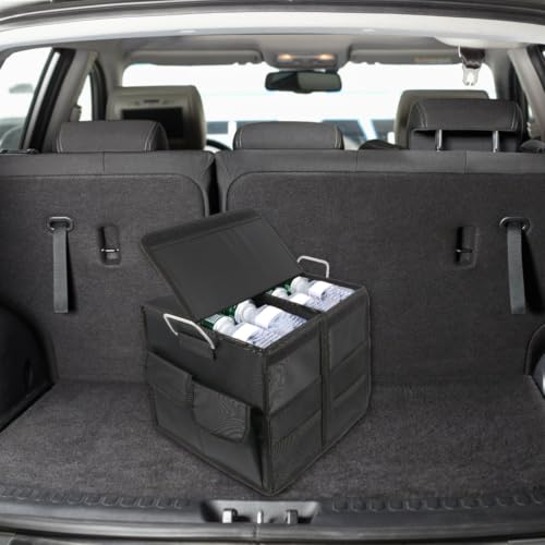 Foldable Car Trunk Storage Organizer 36l with Dividers and Mesh Pockets - view 6