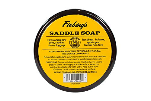 Yellow Saddle Soap for Leather (2 Pack, 12 oz Each) - Leather Cleaner & Conditioner to Soften, Protect & Restore Leathercraft - Leather Soap for Car Seat, Couch, Shoe, Purse, Boot, Bag - view 3