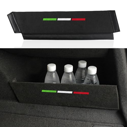 Car Rear Trunk Organizer Side Divider Board Sticker fits for Alfa Romeo Stelvio 2017 2018 2019 2020 2021 2022 2023 2024 2025 2026 Interior Accessories - for Stelvio ONLY