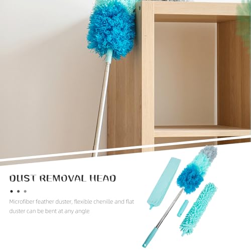 Telescopic Down Duster 2.5m Extendable Dusting Brush 5pcs Set with Thick Rod Lightweight Electrostatic Dust Remover for Home Ceiling Cleaning - view 3