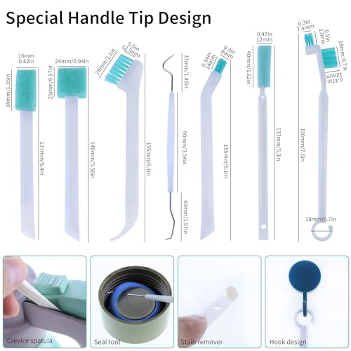 Small Cleaning Brush Set for Household, Car Vent Detailing Cleaning Stick, Humidifier Groove Bottle Gap Cleaning Tool, Crack Crevice Cleaner for Door Window Track Faucet Croner Hard Tight Spaces - view 7
