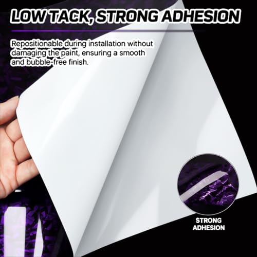 Gloss Purple Forged Carbon Fiber Car Vinyl Wrap Film, 1Ft x3.5Ft - view 5