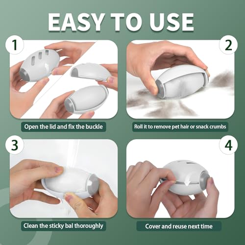Reusable Lint Roller for Clothes & Pet Hair, Travel Size, Mini Portable - view 4