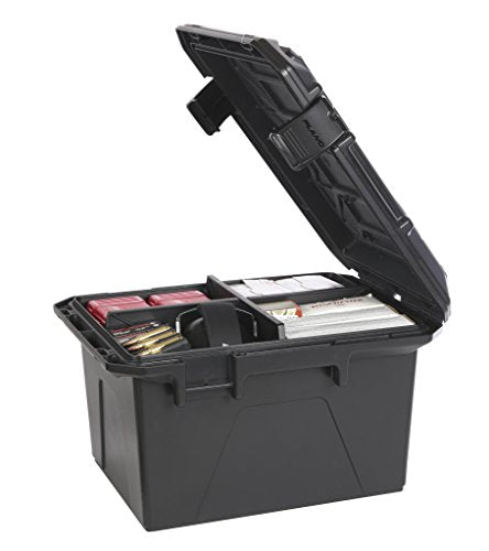 Ammo Crate, Black, Lockable Plastic Ammunition Storage Box, Water-Resistant Protection with Interlocking Foam and Removable Dividers - view 2