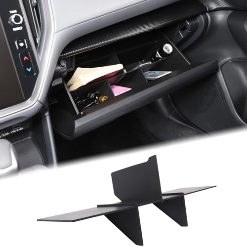 Car Glove Box Organizer Divider Compatible with Subaru Crosstrek 2024-2026 & Subaru WRX 2022-2026, Center Console Glove Box Divider Insert Compartment Organizer Tray Partition ABS Accessories