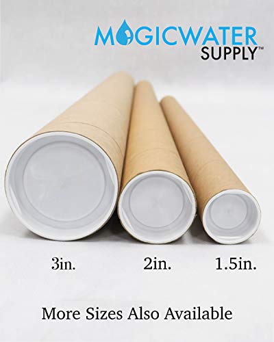 2 x 15 Inch Kraft Mailing Tubes with End Cap - 12 Pack - view 3