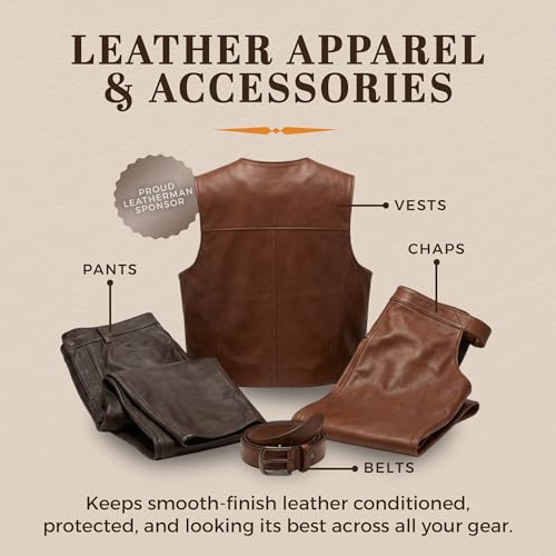 Leather Cleaner and Conditioner 8 Fl Oz | Cleans, Conditions, Protects | Prevents Drying, Cracking & UV Fading of Leather Jackets, Furniture, Car Seats, Purses - view 4