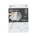 Lint-Free Microfiber Glass and Mirror Cleaning Cloths, White/Black (Set of 2)