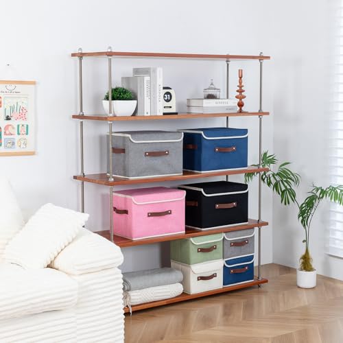 Storage Boxes Baskets with Lid Collapsible Fabric Storage Bins - view 4