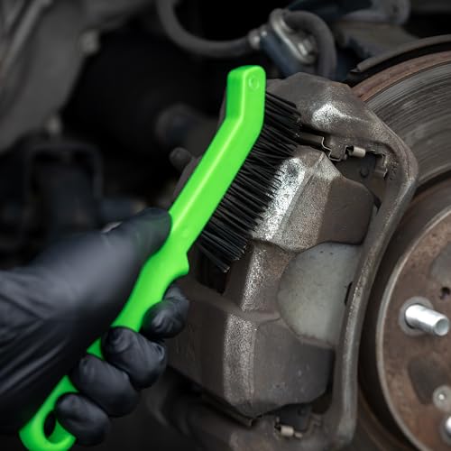 25435 Brake Caliper Steel Wire Brush, Wire Brushes for Cleaning Rust, Angled Slim Design for Tight Areas, Molded Handle Grip - view 7