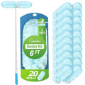 6 ft Dusters, 20 Refills for Cleaning Compatible with Swiffer