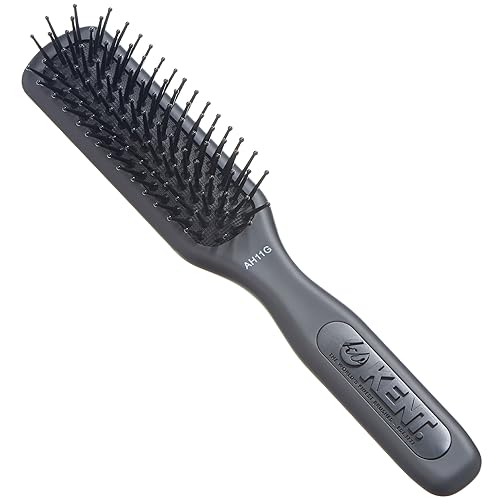 AH11G Airhedz Pro Narrow Pin Hair Brush, Fine Pin Detangler Brush Ideal for Taming and Straightening Non-Scratch for Pain-Free Detangling