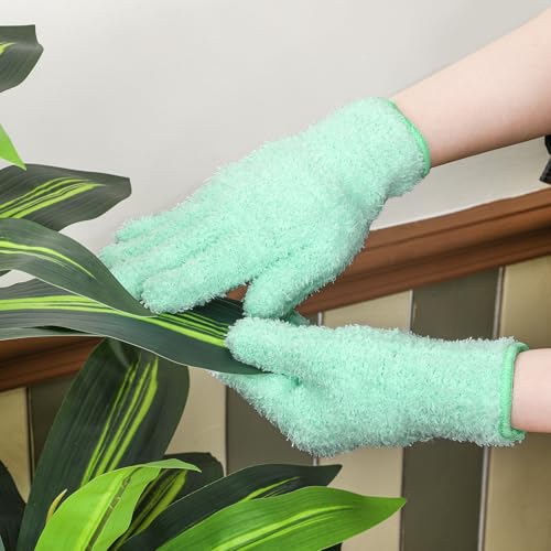 3 Pairs Microfiber Dusting Gloves for Plants Leaf, Small - view 2