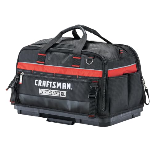 VERSASTACK XL Tool Bag, 22.5”, Durable Polyester, Black and Red (CMST21450)