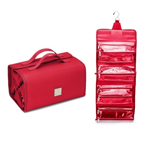 Roll Up Makeup Bag, Travel Toiletry Bag for Women with 4 Clear TSA Approved Pouches, Hanging Travel Organizer, Folding Cosmetic Bag for Men and Women - view 2