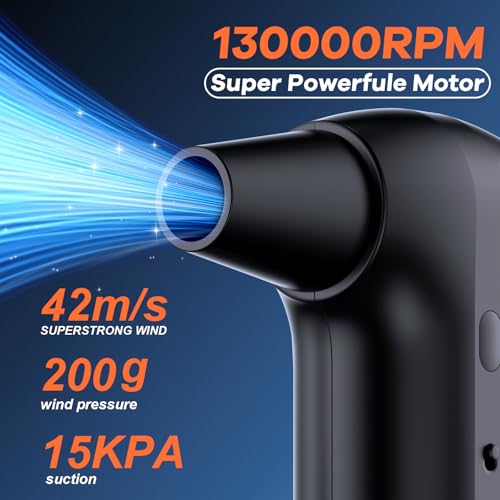 Compressed Air Duster&Vacuum Cleaner, 2-in-1 130000RPM Cordless Air Blower - view 3