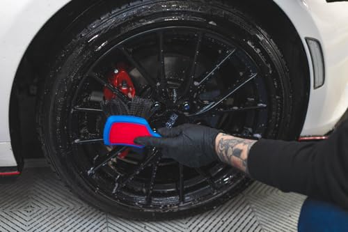 ProGrip Wheel Face Brush - Ergonomic ProGrip Handle - Premium Wheel Cleaner Brush - Soft Flagged-Tip Bristles - Octane Ectoplasm - view 6