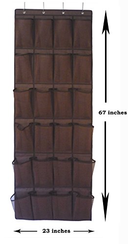 Roomganize Large Over the Door Shoe Organizer for Mens Sneakers (Bison brown) - view 4