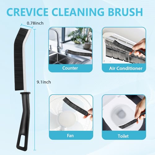 9PCS Crevice Cleaning Brush, Hard Bristle Scrub Brushes Tools - view 3