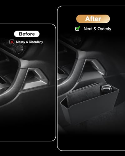 Center Console Hanging Organizer For 2024-2026 Ford Ranger - 2 Pcs Center Console Side Hanging Organizers Compatible with 2024-2026 Ranger Accessories - Premium TPE - view 4